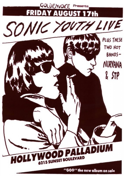 Sonic Youth - Hollywood 91,5 X 61 Cm in the group MERCHANDISE / Poster / Pop-Rock at Bengans Skivbutik AB (5676220)