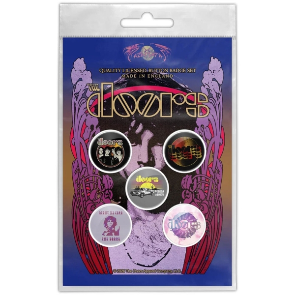 The Doors - Button Badge Pack: Jim Morrison in the group MERCHANDISE / Pin-Button Badge / / at Bengans Skivbutik AB (5676443)