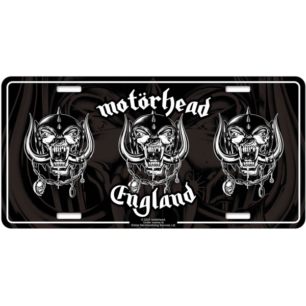 Motorhead - Number Plate: England in the group MERCHANDISE / Merch / Kommande / Hårdrock at Bengans Skivbutik AB (5676495)
