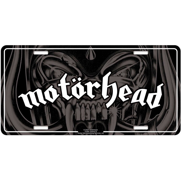 Motorhead - Number Plate: Logo in the group MERCHANDISE / Merch / Kommande / Hårdrock at Bengans Skivbutik AB (5676496)