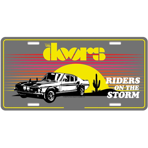 The Doors - Number Plate: Riders On The Storm in the group MERCHANDISE / Merch / Kommande / Pop-Rock at Bengans Skivbutik AB (5676497)