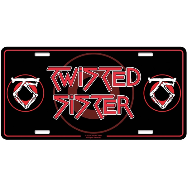 Twisted Sister - Number Plate: Logo in the group MERCHANDISE / Merch / Kommande / Hårdrock at Bengans Skivbutik AB (5676508)