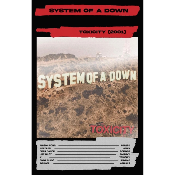 System Of A Down - Textile Poster: Toxicity in the group MERCHANDISE / Merch / Kommande / Hårdrock at Bengans Skivbutik AB (5676549)