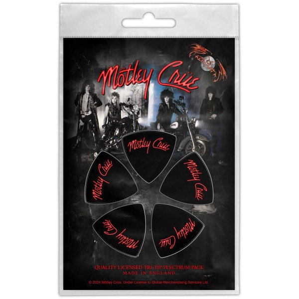 Motley Crue - Tri-Tip Plectrum Pack: Logo in the group MERCHANDISE / Merch / Kommande / Hårdrock at Bengans Skivbutik AB (5676556)