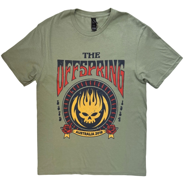 The Offspring - Unisex T-Shirt: Australia 2018 (Green) in the group MERCHANDISE / T-shirt / Kommande / at Bengans Skivbutik AB (5676579r)
