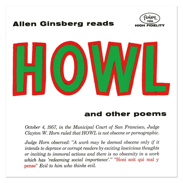 Allen Ginsberg - Howl And Other Poems (Remastered 20 in the group VINYL / Upcoming releases / Pop-Rock at Bengans Skivbutik AB (5677785)