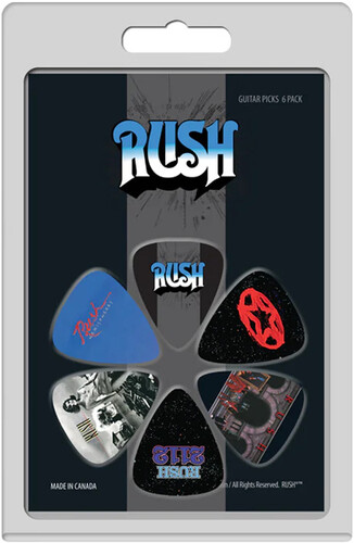 Rush - Albums - Guitar Picks (6 Pack) in the group MERCHANDISE / Merch / Hårdrock at Bengans Skivbutik AB (5680200)