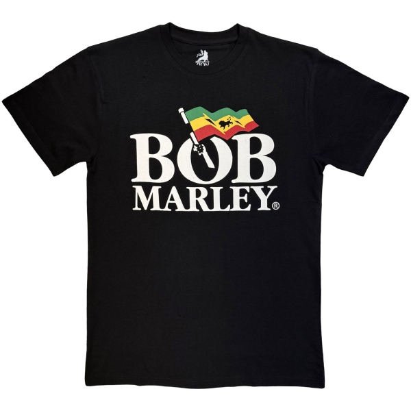 Bob Marley - Logo Mono Uni Bl T-Shirt in the group MERCHANDISE / T-shirt / Kommande / at Bengans Skivbutik AB (5680728r)