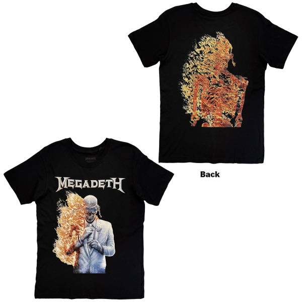 Megadeth - White Album Vic Flame Uni Bl T-Shirt in the group MERCHANDISE / T-shirt / Kommande / Hårdrock at Bengans Skivbutik AB (5680759r)