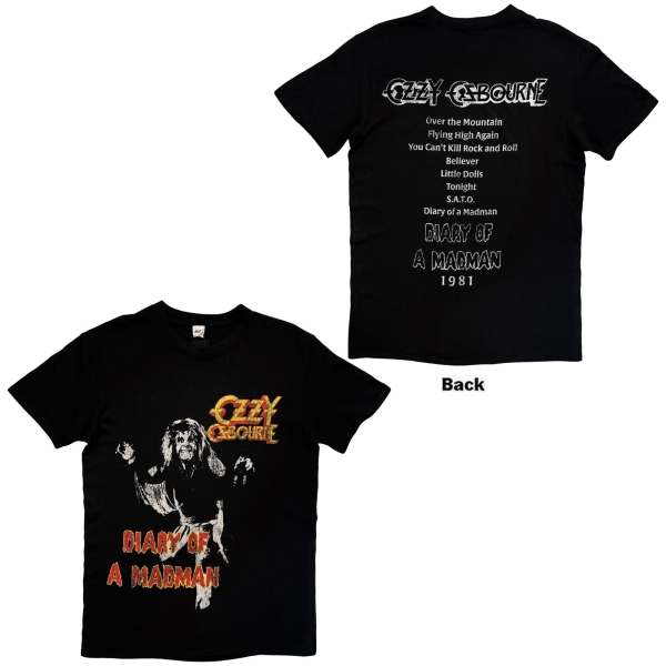 Ozzy Osbourne - Diary Of A Madman Tribute Uni Bl T-Shirt in the group MERCHANDISE / T-shirt / Kommande / Hårdrock at Bengans Skivbutik AB (5680770r)