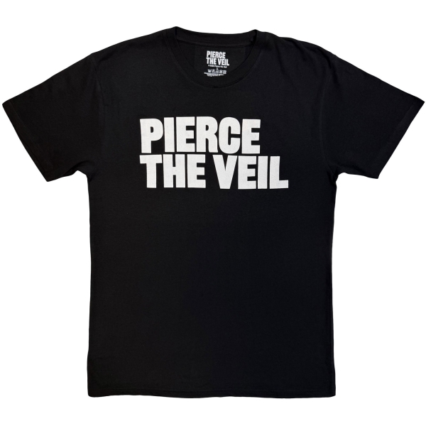 Pierce The Veil - Logo Mono Uni Bl T-Shirt in the group MERCHANDISE / T-shirt / Kommande / Hårdrock at Bengans Skivbutik AB (5680779r)
