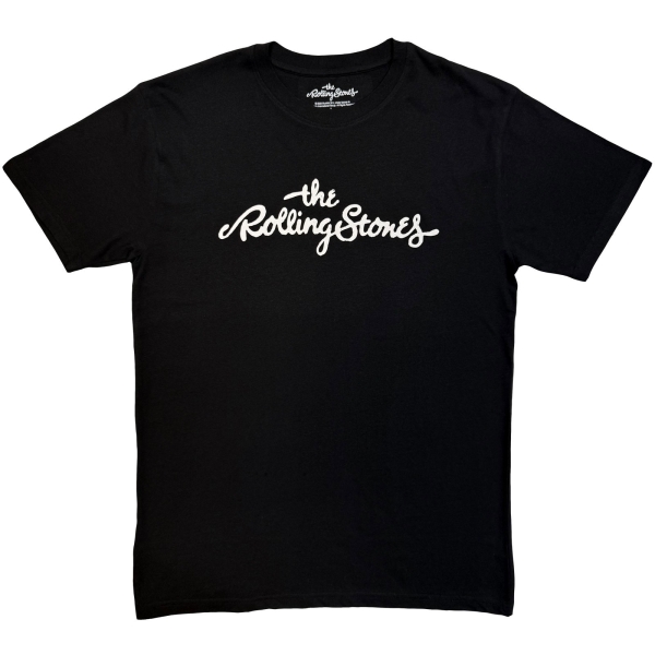 The Rolling Stones - Logo Mono Uni Bl T-Shirt in the group MERCHANDISE / T-shirt / Kommande / Pop-Rock at Bengans Skivbutik AB (5680782r)