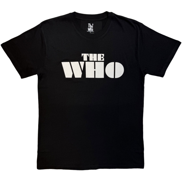 The Who - Block Logo Mono Uni Bl T-Shirt in the group MERCHANDISE / T-shirt / Kommande / Pop-Rock at Bengans Skivbutik AB (5680799r)