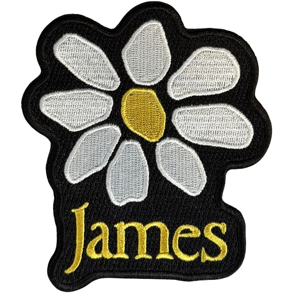 James - Yellow Logo White Daisy Woven Patch in the group MERCHANDISE / Patch / / at Bengans Skivbutik AB (5680920)