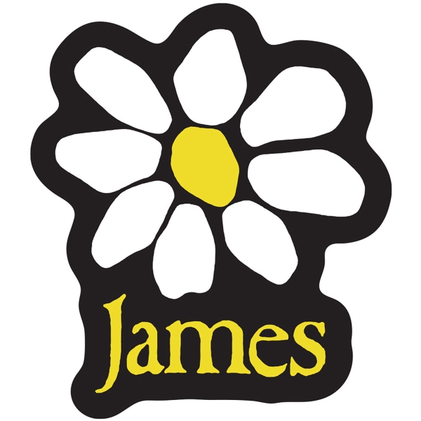 James - Yellow Logo White Daisy Sticker in the group MERCHANDISE / Merch / Kommande / Pop-Rock at Bengans Skivbutik AB (5680923)
