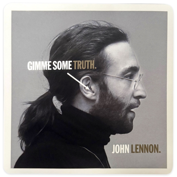 John Lennon - Truth Album Sticker in the group MERCHANDISE / Merch / Kommande / Pop-Rock at Bengans Skivbutik AB (5680971)