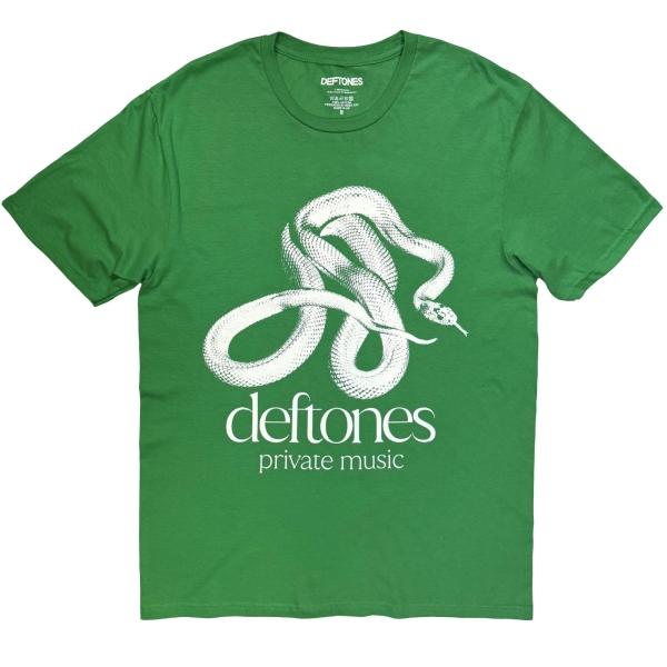 Deftones - Private Music Mono Uni Green T-Shirt in the group MERCHANDISE / T-shirt / Kommande / Hårdrock at Bengans Skivbutik AB (5681153r)