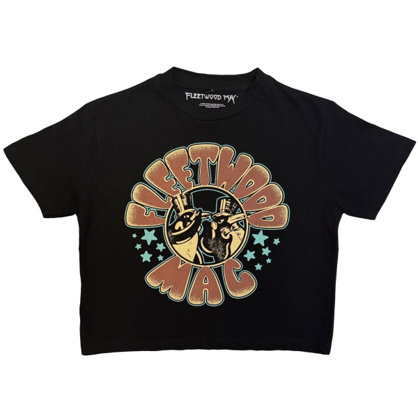 Fleetwood Mac - Stars & Penguins Lady Bl Crop Top in the group MERCHANDISE / T-shirt / Kommande / Pop-Rock at Bengans Skivbutik AB (5681155r)