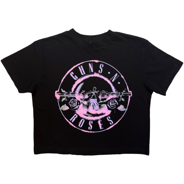 Guns N Roses - Pink Bullet Lady Bl Crop Top in the group MERCHANDISE / T-shirt / Kommande / Hårdrock at Bengans Skivbutik AB (5681160r)