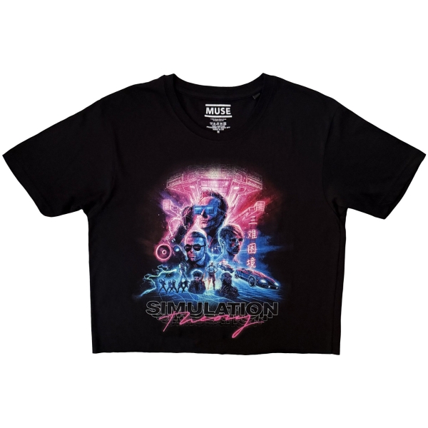 Muse - Simulation Theory Lady Bl Crop Top in the group MERCHANDISE / T-shirt / Kommande / Pop-Rock at Bengans Skivbutik AB (5681171r)