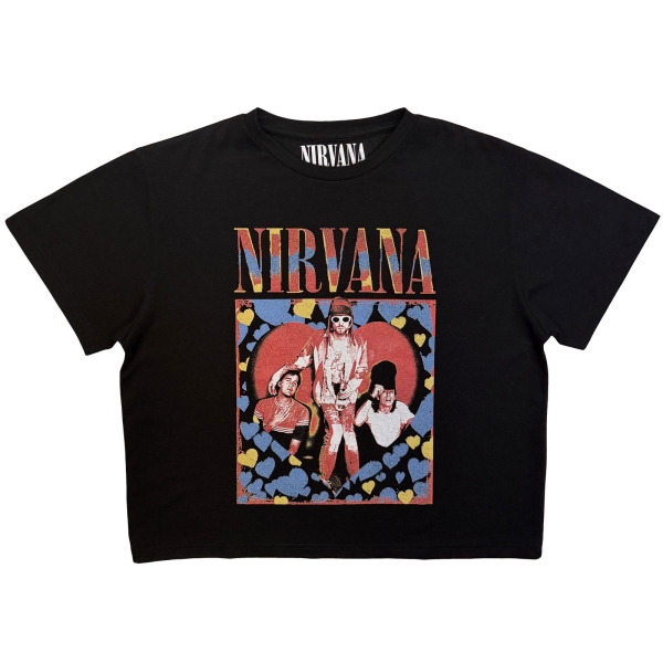 Nirvana - Heart Lady Bl Crop Top in the group MERCHANDISE / T-shirt / Kommande / Pop-Rock at Bengans Skivbutik AB (5681179r)