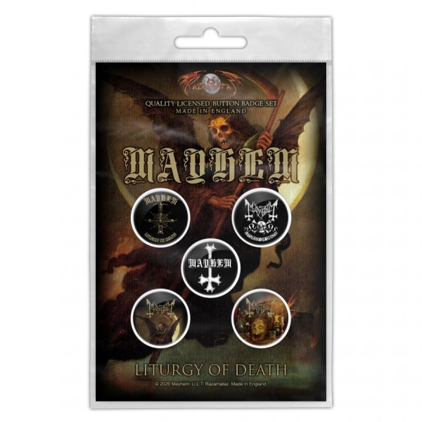 Mayhem - Buttom Badge Pack in the group OUR PICKS / Friday Releases / 2026-08-28 at Bengans Skivbutik AB (5682528)