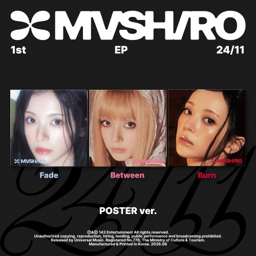 Mashiro - 24/11 (Poster Burn Ver.) in the group MERCHANDISE / Merch+Code / Kommande / K-Pop at Bengans Skivbutik AB (5682658)