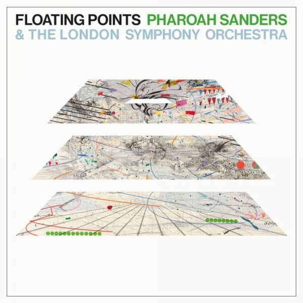 Floating Points Pharoah Sanders & - Promises (Blue / Green Vinyl) in the group VINYL / Jazz at Bengans Skivbutik AB (5682808)