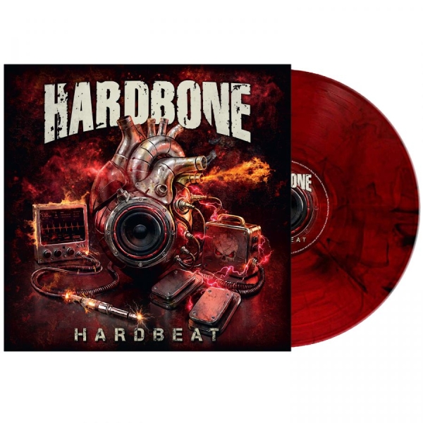 Hardbone - Hardbeat (Red/Black Marbled Vinyl L in the group VINYL / Upcoming releases / Hårdrock at Bengans Skivbutik AB (5683229)