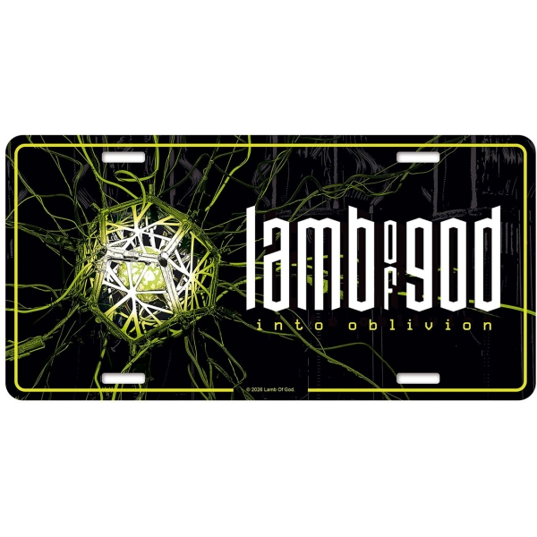 Lamb Of God  - Into Oblivion Number Plate in the group MERCHANDISE / Merch / Kommande / Hårdrock at Bengans Skivbutik AB (5683341)