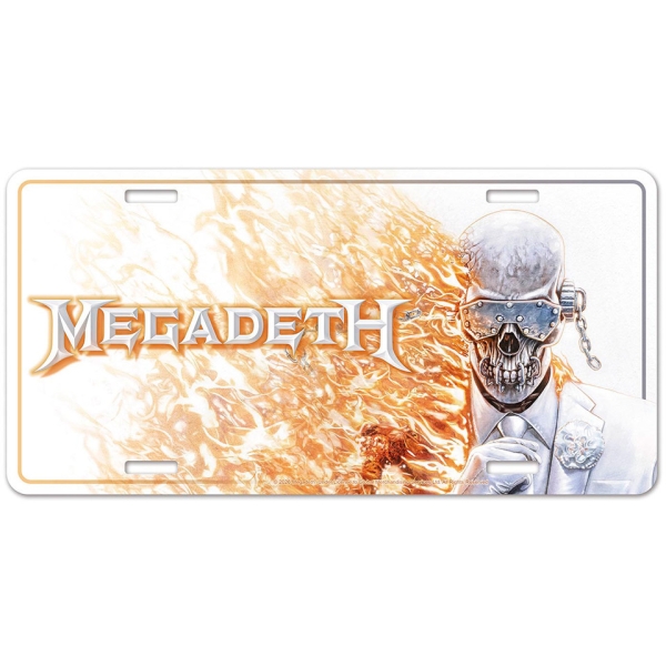 Megadeth - Megadeth Number Plate in the group MERCHANDISE / Merch / Nyheter / Hårdrock at Bengans Skivbutik AB (5683343)