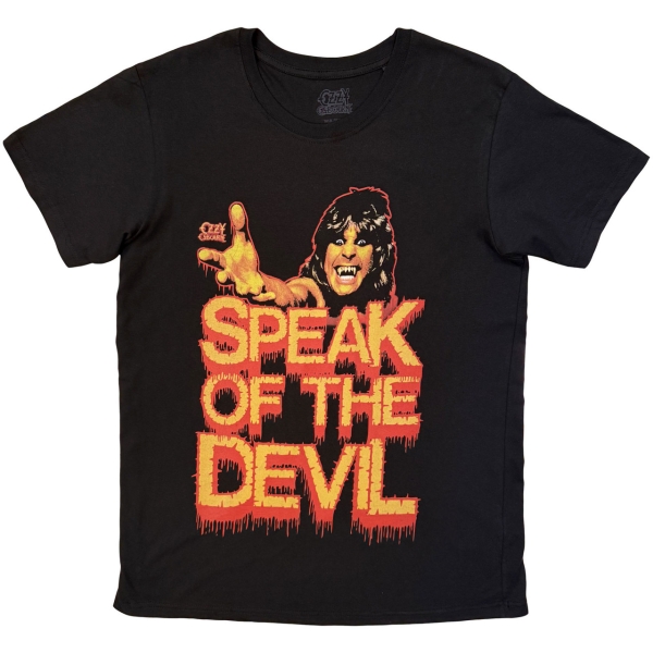 Ozzy Osbourne - Speak Of The Devil Dripping Uni Bl T-Shirt in the group MERCHANDISE / T-shirt / Nyheter / Hårdrock at Bengans Skivbutik AB (5683369r)
