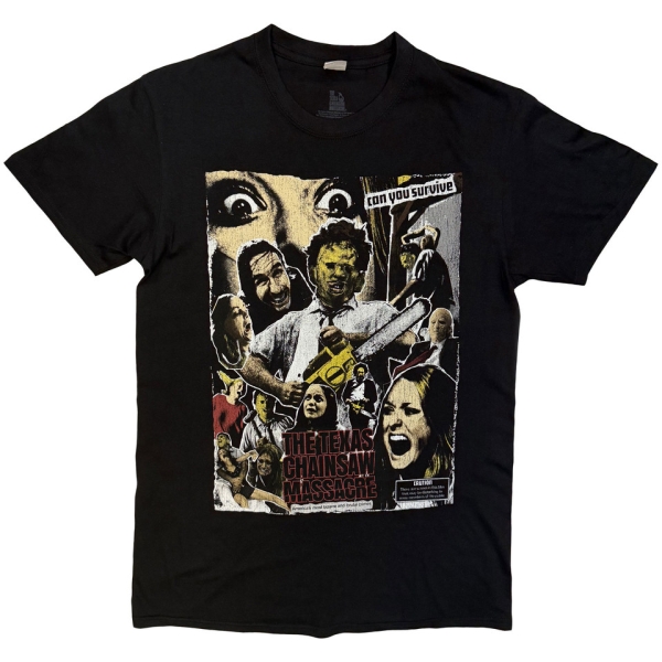 Texas Chainsaw Massacre - Collage Front Uni Bl T-Shirt in the group MERCHANDISE / T-shirt / Soundtrack at Bengans Skivbutik AB (5683526r)