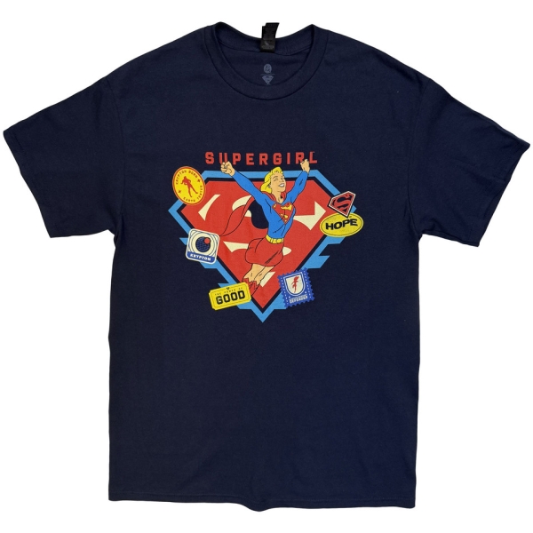 Supergirl The Movie - Stickers Uni Navy T-Shirt in the group MERCHANDISE / T-shirt / Soundtrack at Bengans Skivbutik AB (5683532r)