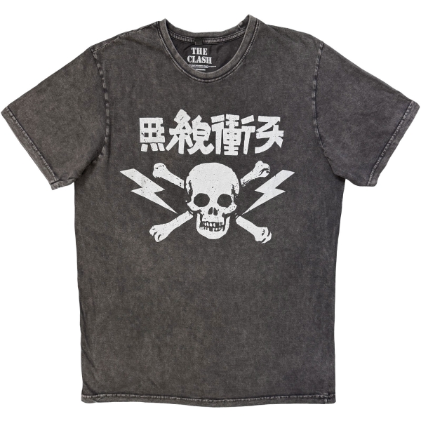 The Clash - Japan Text Stone Wash Uni Char T-Shirt in the group MERCH / Clothing / T-shirts at Bengans Skivbutik AB (5685423r)
