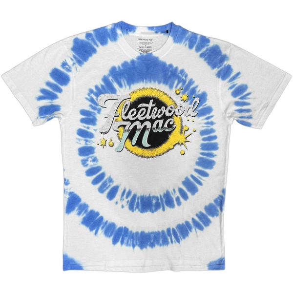 Fleetwood Mac - Logo Spiral Uni Wht Dipdye T-Shirt in the group MERCH / Clothing / T-shirts at Bengans Skivbutik AB (5685433r)