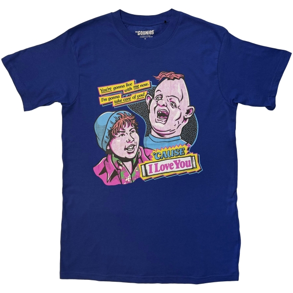 The Goonies - Cause L Love You Uni Navy T-Shirt in the group MERCH / Clothing / T-shirts at Bengans Skivbutik AB (5685442r)