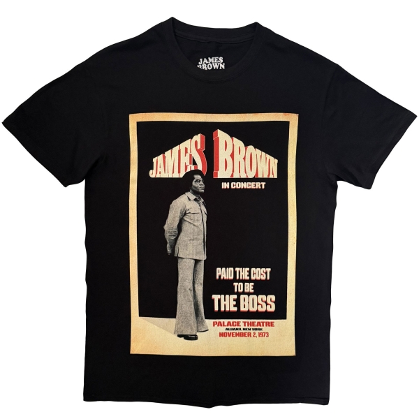 James Brown - The Boss Uni Bl T-Shirt in the group MERCH / Clothing / T-shirts at Bengans Skivbutik AB (5685447r)