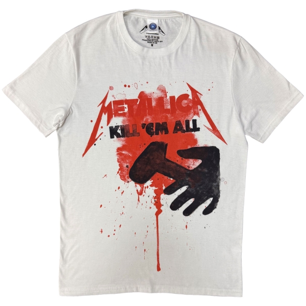 Metallica - Kill Them All Splats Uni Wht T-Shirt in the group MERCH / Clothing / T-shirts at Bengans Skivbutik AB (5685454r)