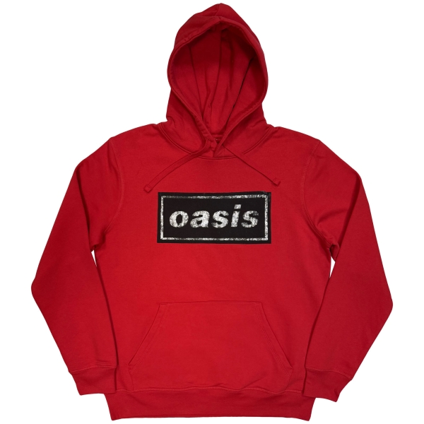 Oasis - Stencil Logo Uni Red Hoodie in the group MERCH / Clothing / Hoodies at Bengans Skivbutik AB (5685473r)
