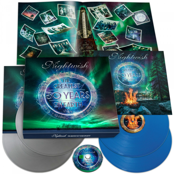 Nightwish - The Greatest 30 Years On Earth (4Lp Silver & Blue+Br Boxset Incl 36 Page Booklet) in the group VINYL / Upcoming releases / Finsk Musik,Hårdrock at Bengans Skivbutik AB (5686694)
