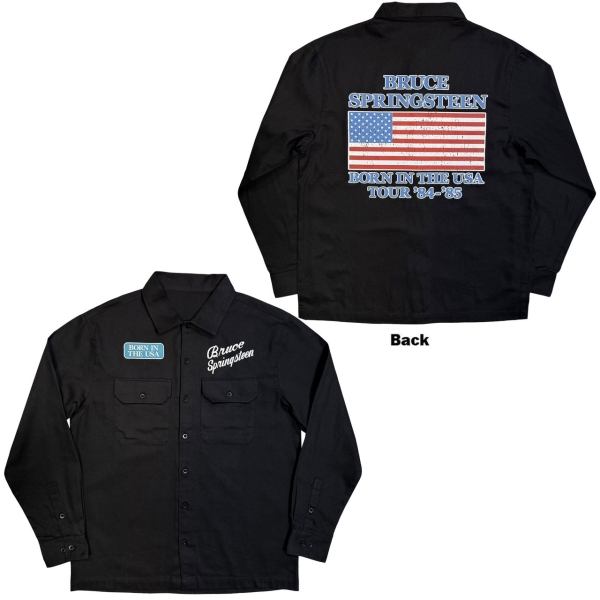 Bruce Springsteen - Born In The Usa Flag Uni Bl Casual Shirt in the group MERCHANDISE / Hem / / at Bengans Skivbutik AB (5686954r)