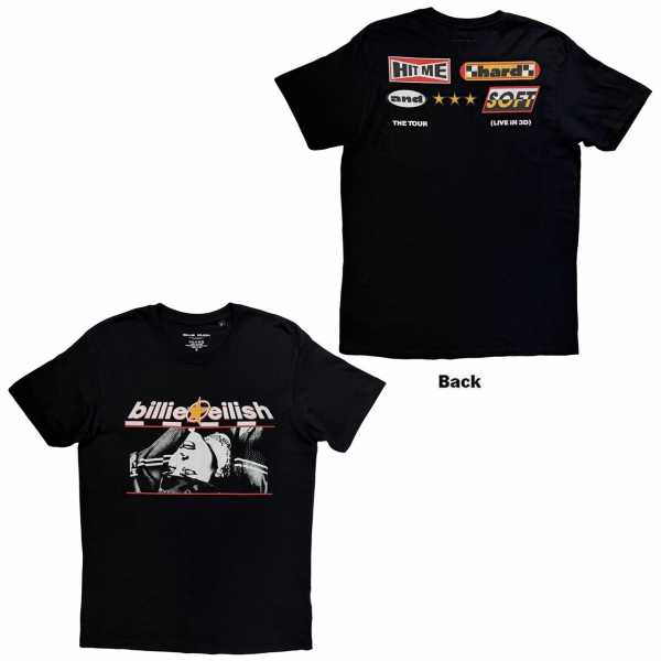 Billie Eilish - Racer Graphic Uni Bl T-Shirt in the group MERCHANDISE / T-shirt / Nyheter / Pop-Rock at Bengans Skivbutik AB (5690216r)