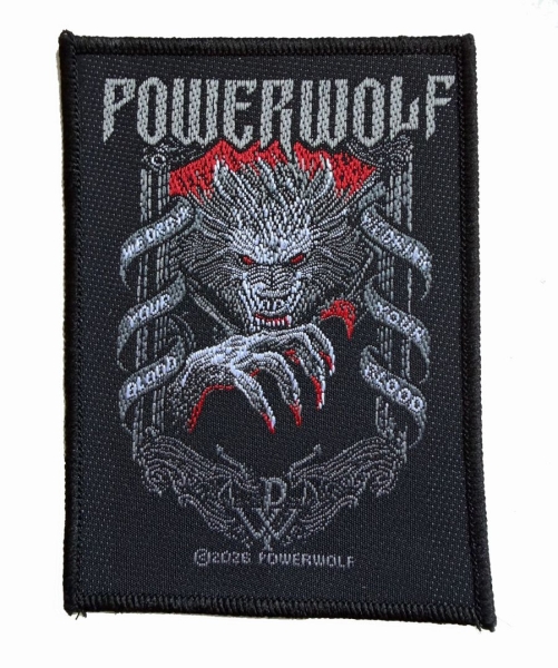 Powerwolf - Patch We Drink Your Blood (10 Cm X in the group MERCHANDISE / Accessoarer / Kommande / Hårdrock at Bengans Skivbutik AB (5691958)