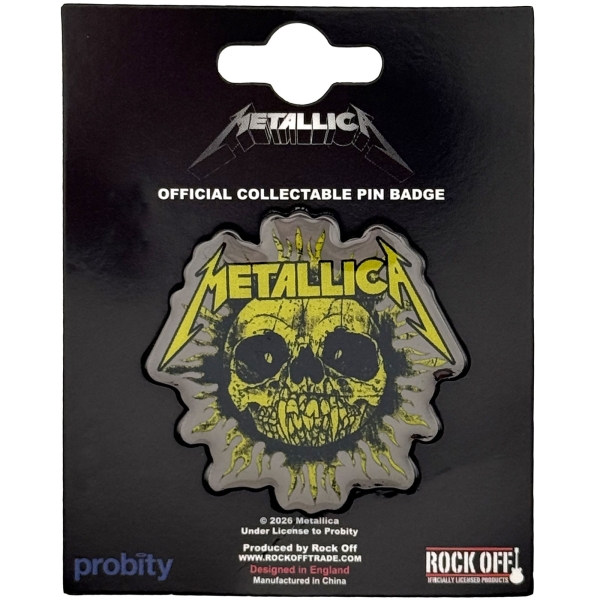 Metallica - Sun Mono Pin Badge in the group MERCHANDISE / Pin-Button Badge / / at Bengans Skivbutik AB (5692780)