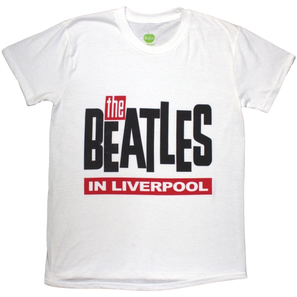 The Beatles - In Liverpool Uni Wht T-Shirt in the group MERCHANDISE / T-shirt / Nyheter / Pop-Rock at Bengans Skivbutik AB (5692975r)