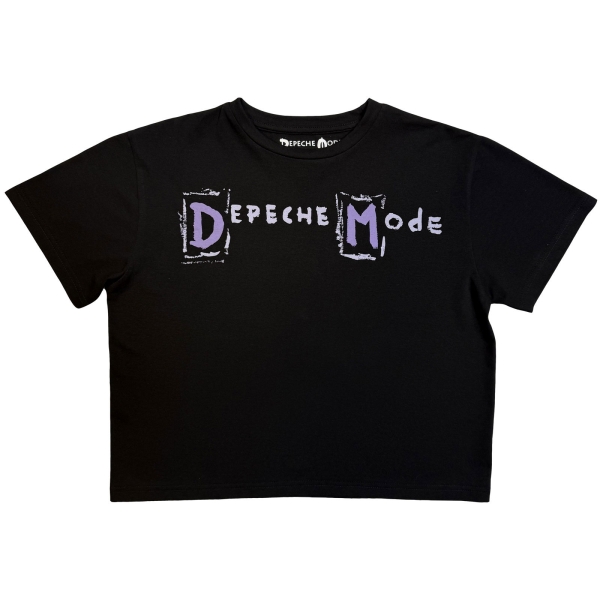 Depeche Mode - Hand Painted Logo Lady Bl Crop Top in the group MERCHANDISE / T-shirt / Nyheter / Pop-Rock at Bengans Skivbutik AB (5692982r)