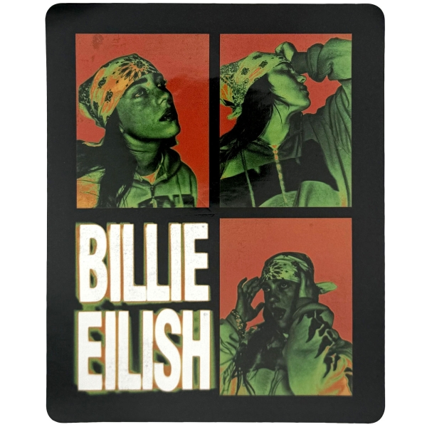 Billie Eilish - 3 Photo Logo Sticker in the group MERCHANDISE / Merch / Nyheter / Pop-Rock at Bengans Skivbutik AB (5694769)