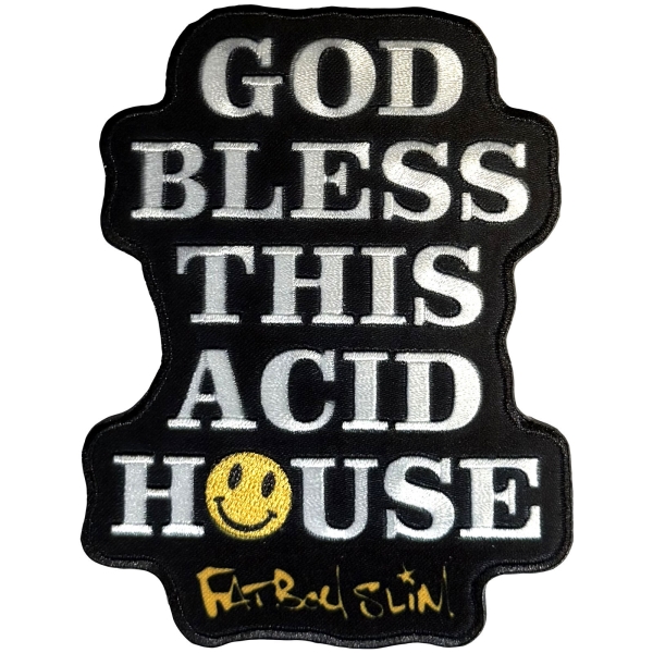 Fatboy Slim - God Bless Woven Patch in the group MERCH / Accessories / Patches at Bengans Skivbutik AB (5694815)