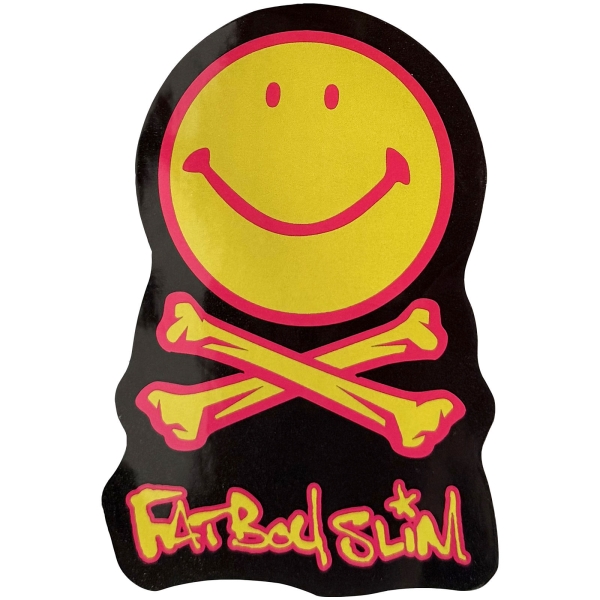 Fatboy Slim - Happy Face Logo Sticker in the group MERCHANDISE / Merch / Nyheter / Dance-Techno at Bengans Skivbutik AB (5694818)